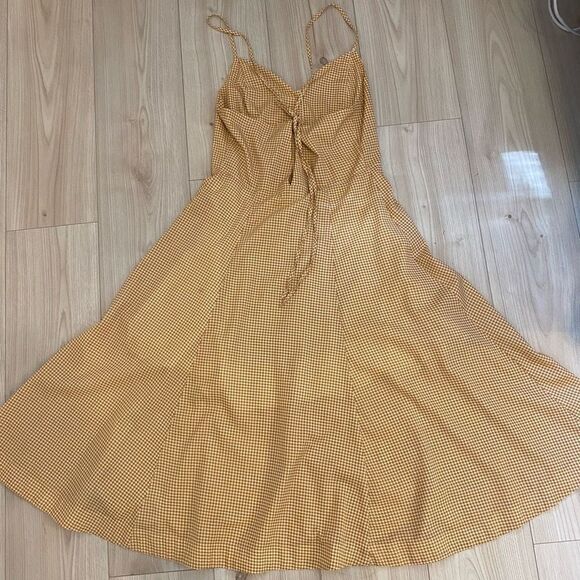 Moon River Gingham Plaid A Line Check Dress Sz M spaghetti straps. - Picture 9 of 11